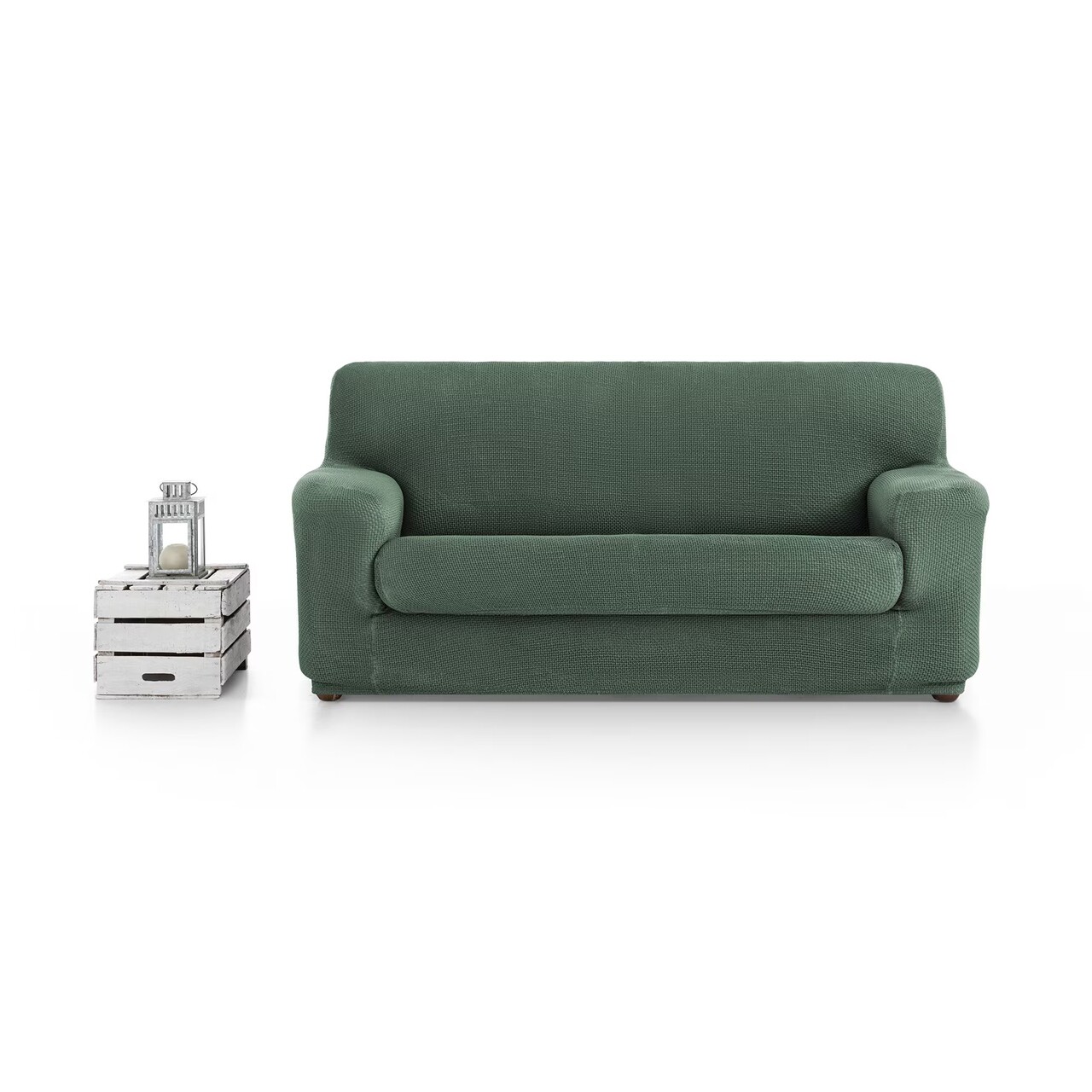 Husa elastica canapea, Belmarti, Milan, 2 locuri, verde - imagine 7